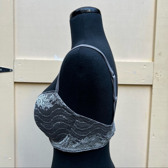 Wacoal Absolute Elegance Contour Underwire Bra, Gray & Silver, 38D - Picture 4 of 10